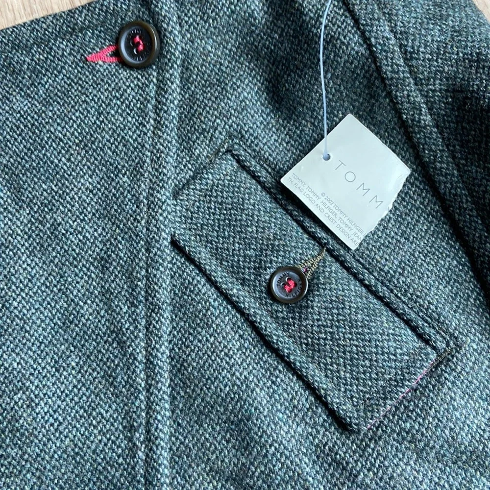 NWT Tommy Hilfiger Olive Tweed Wrap Skirt - Picture 3 of 9